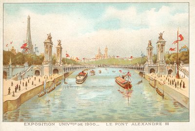 Alexander-III.-Brücke, Weltausstellung 1900, Paris von French School