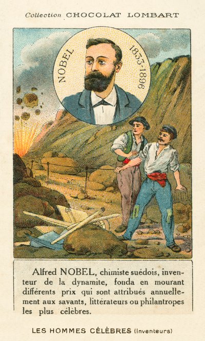 Alfred Nobel, schwedischer Chemiker und Industrieller, der Dynamit erfand von French School