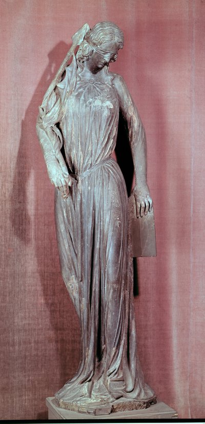Allegorische Figur der Synagoge, vom Südquerhausportal des Straßburger Münsters, um 1230 von French School