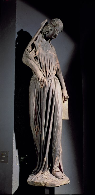 Allegorische Figur der Synagoge, vom Südquerhausportal der Kathedrale, ca. 1230 von French School