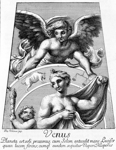 Allegorie der Venus - in „Les terres du ciel“ von Camille Flammarion, ed. Marpon & Flammarion, Paris von French School