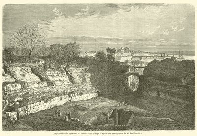 Amphitheater von Syrakus von French School