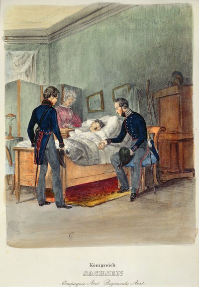 Ein Armeearzt im Königreich Sachsen, ca. 1840 von French School