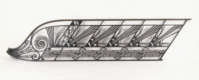 Eine Art-Deco-Treppengeländer entworfen von Delion, ca. 1920er-1930er von French School