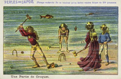 Ein Unterwasserspiel von Krocket im Jahr 2000 von French School