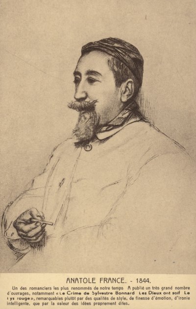 Anatole France (1844-1924), französischer Dichter, Journalist und Romanautor von French School