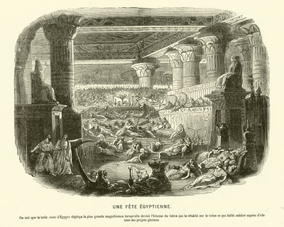 Antikes ägyptisches Fest während der Herrschaft von Kleopatra VII. von French School
