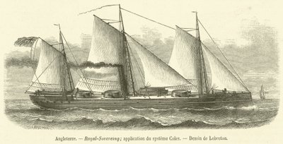 England, Royal Sovereign, Anwendung des Coles-Systems (Stich) von French School