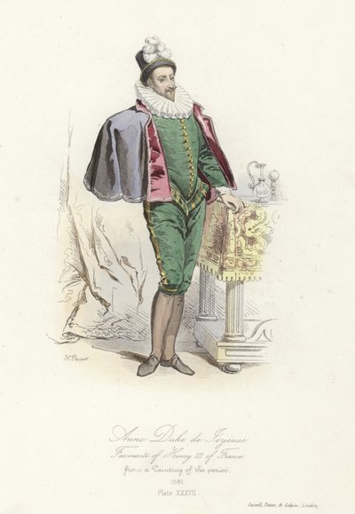 Anne, Herzog von Joyeuse, Favorit von Heinrich III. von Frankreich von French School