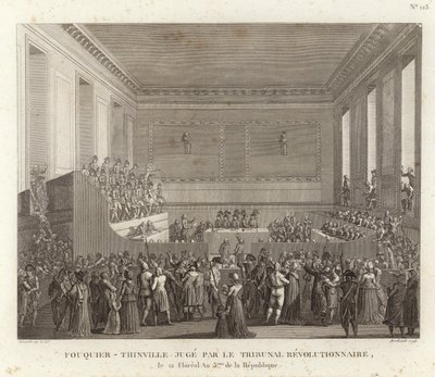 Antoine Quentin Fouquier-Tinville vor dem Revolutionsgericht von French School