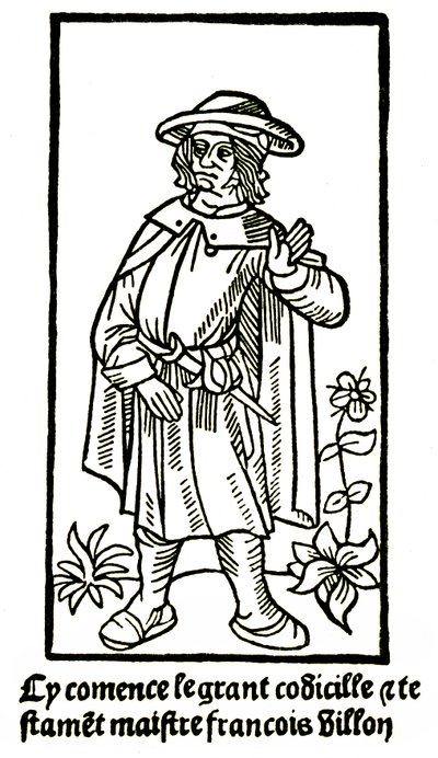 Apokryphes Porträt des Dichters Francois Villon in 