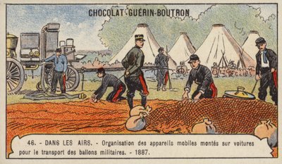 Apparat zum Transport von Militärballons auf der Straße von French School
