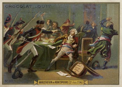 Verhaftung von Maximilien Robespierre, Französische Revolution, 27. Juli 1794 von French School