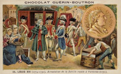 Verhaftung der französischen Königsfamilie in Varennes von French School