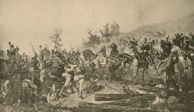 Ankunft bayerischer Truppen vor Paris, Deutsch-Französischer Krieg, September 1870 von French School