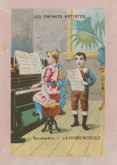 Künstlerische Kinder. November; musikalischer Abend von French School