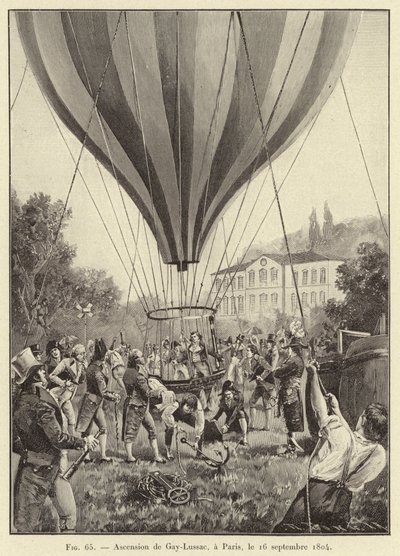 Aufstieg von Gay-Lussac in Paris, 16. September 1804 von French School