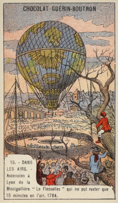 Aufstieg des Ballons Le Flesselles, Lyon, Frankreich von French School