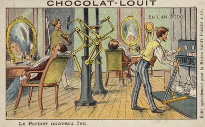 Automatischer Friseursalon im Jahr 2000 von French School