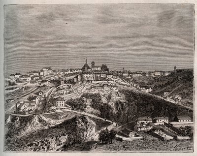 Avallon - Bourgogne-Franche-Comte - Gravur in „La France illustree: Geographie, Geschichte, statistische Verwaltung“ von V.A. Malt-Brown. 1884 von French School