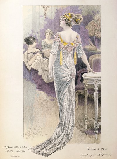 Ballkleid, aus Les Grandes Modes de Paris von French School