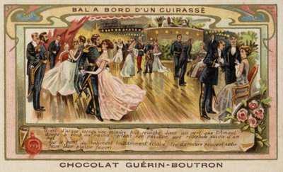 Ball auf einem Kriegsschiff von French School