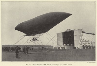 Luftschiff von MM Lebaudy, gebaut von MM Julliot und Surcouf (Gravur) von French School
