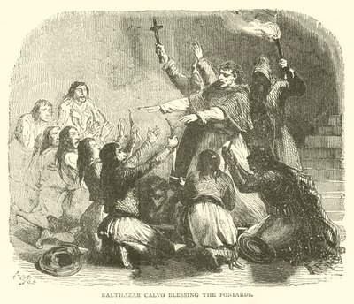 Balthazar Calvo segnet die Dolche (Stich) von French School