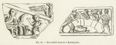 Reliefs gefunden in Montmartre von French School