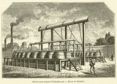 Batterie zur Herstellung von reinem Wasserstoff von French School