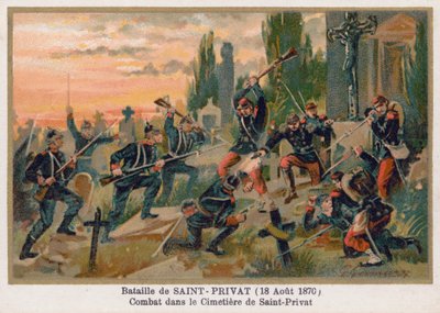 Schlacht auf dem Friedhof von Saint-Privat von French School