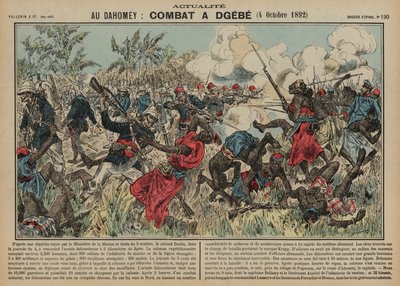 Schlacht von Dgebe, Dahomey, Zweiter Französisch-Dahomeischer Krieg, 4. Oktober 1892 von French School