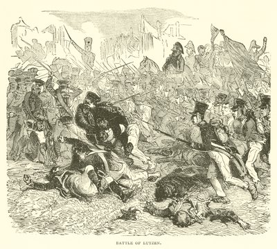 Die Schlacht von Lützen (Gravur) von French School
