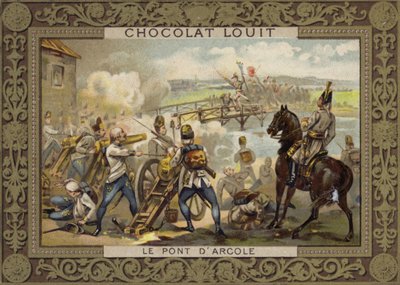Schlacht an der Brücke von Arcole, Italien, 1796 von French School