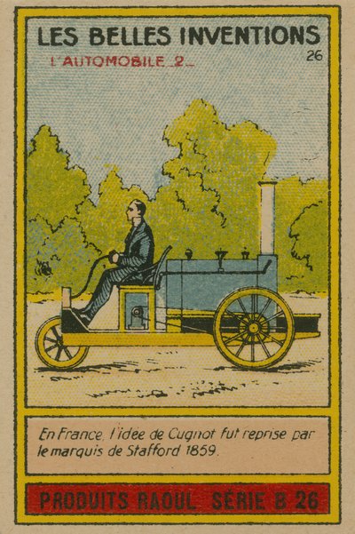 Karte der schönen Erfindungen, Automobil von French School