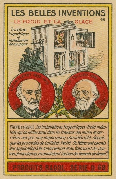 Karte der schönen Erfindungen, Kühlung von French School