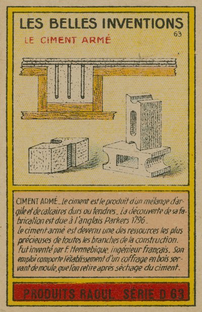 Karte der schönen Erfindungen, Stahlbeton von French School