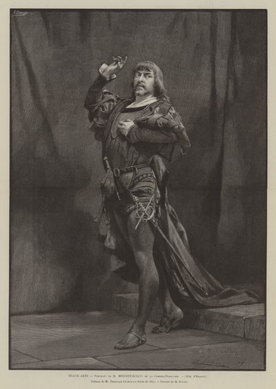 Schöne Künste, Porträt von M Mounet-Sully, der Comédie-Française, Rolle des Hamlet von French School