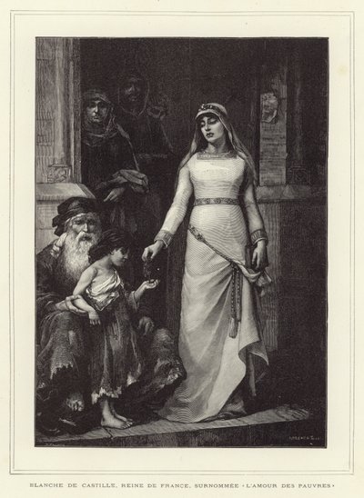 Blanche von Kastilien, Königin von Ludwig VIII. von Frankreich und Mutter von Ludwig IX. von French School
