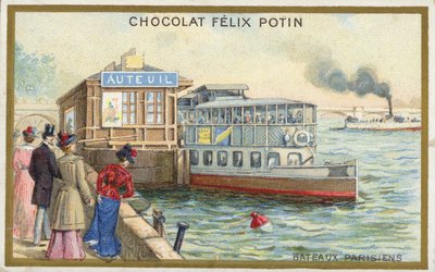 Boote auf der Seine, Paris von French School