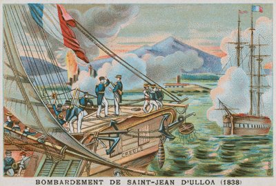 Bombardierung von San Juan de Ulua, Mexiko, durch die Franzosen, 1838 von French School