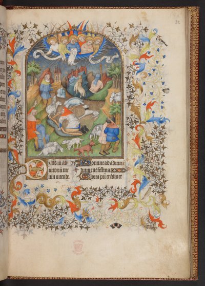 Stundenbuch, Add MS 32454 f.32r, Frankreich von French School