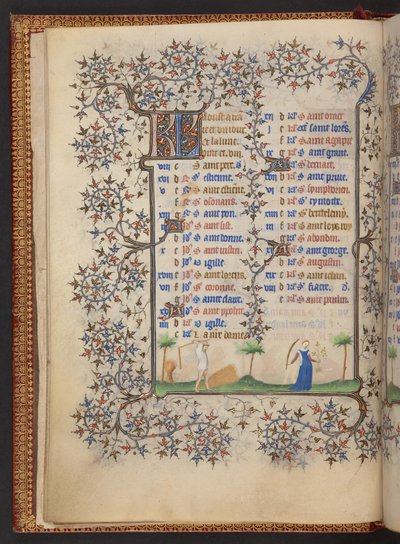 Stundenbuch, Add MS 32454 f.5v, Frankreich von French School