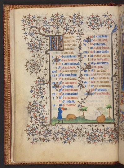 Stundenbuch, Add MS 32454 f.7v, Frankreich von French School