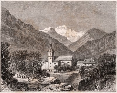 Brides-les-Bains - Savoie - Gravur in „France illustrée: Geographie, Geschichte, statistische Verwaltung“ von V.A. Malt-Brown. 1884 von French School