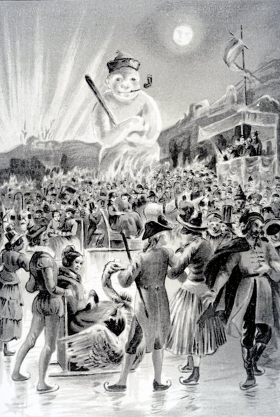 Budapest, Illustration aus Der Schneemann von George Sand, 1887 von French School