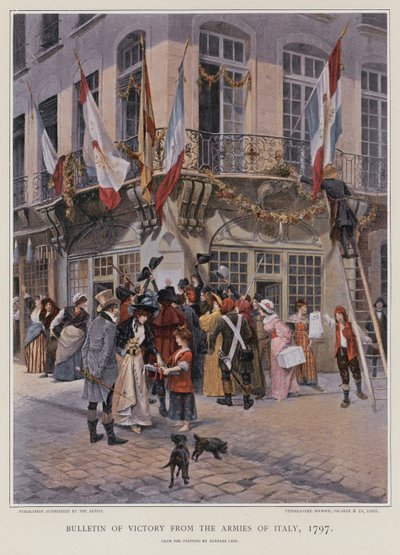 Siegesbulletin der Armeen Italiens von French School
