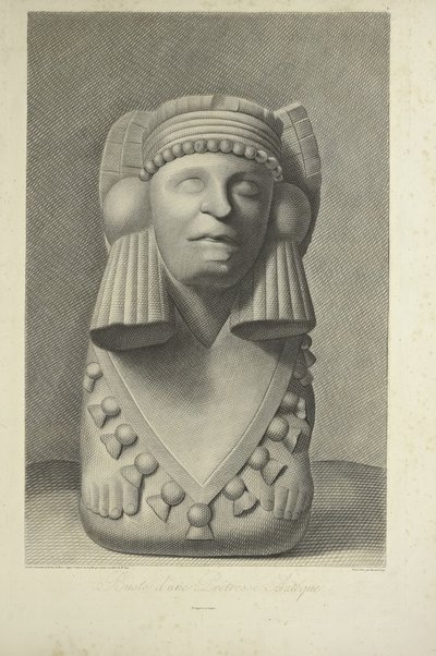 Büste einer aztekischen Priesterin, Illustration aus 