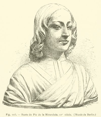 Büste von Pic de la Mirandole, 15. Jahrhundert, Museum von Berlin von French School