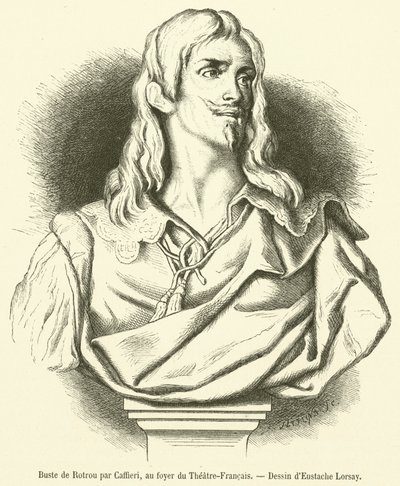 Büste von Rotrou von Caffieri, im Foyer des Théâtre-Français von French School
